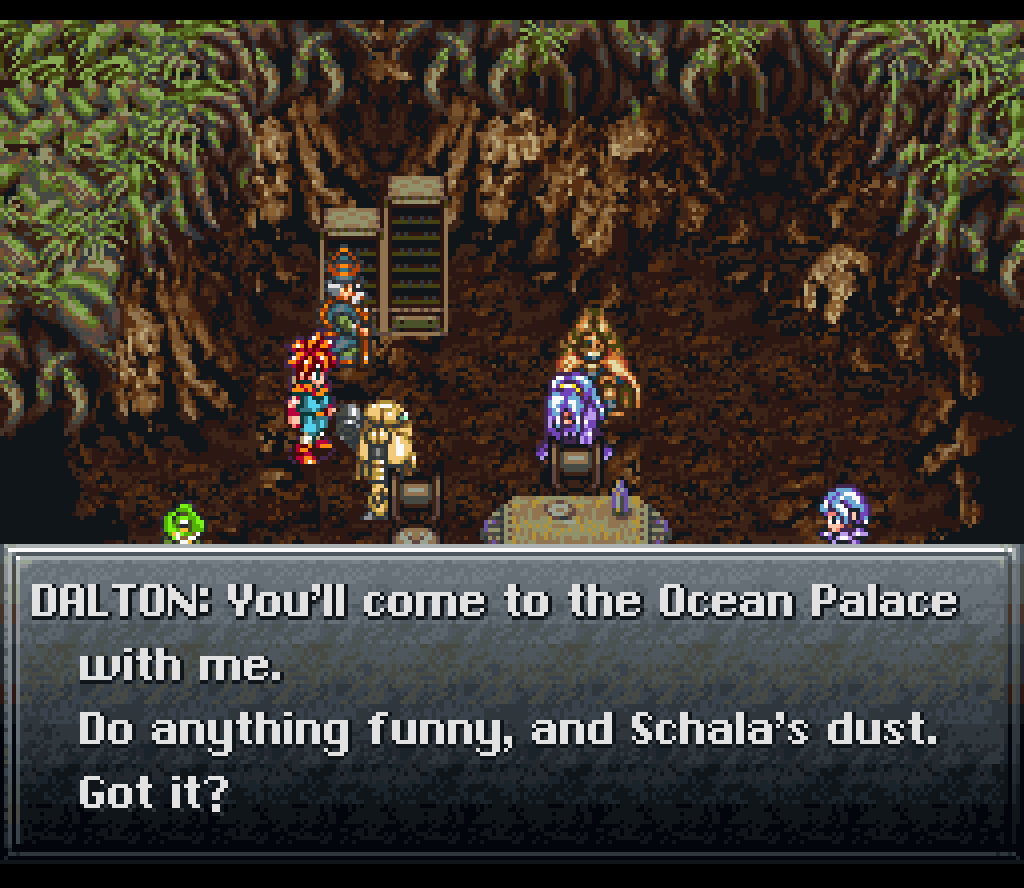 Screenshot from Chrono Trigger showing character dialogue box